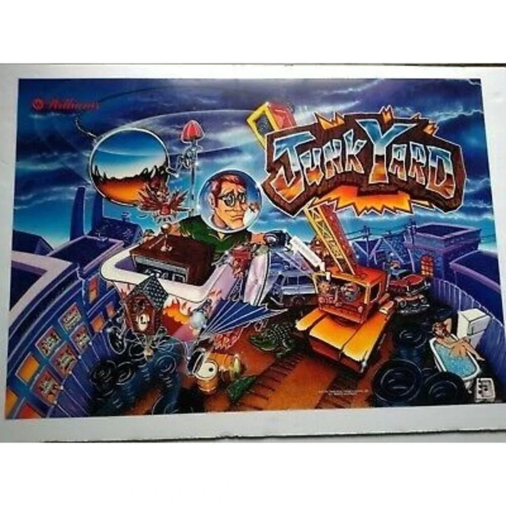 Williams Junkyard Pinball Machine Translite Artwork Original NOS 1996 Crazy Bob